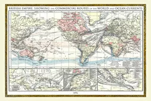 Images Dated 5th November 1896: Old Map of the World 1896