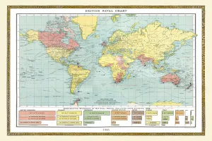 Maps of The World by Year PORTFOLIO Collection: Old Map of the World 1906