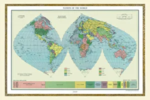 Maps of The World by Year PORTFOLIO Collection: Old Map of the World 1939