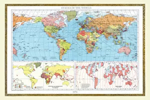 Old Map Of The World Gallery: Old Map of the World 1970