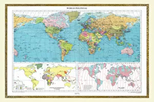 World Map Gallery: Old Map of the World 1973