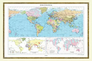 Old Map Of The World Collection: Old Map of the World 1981
