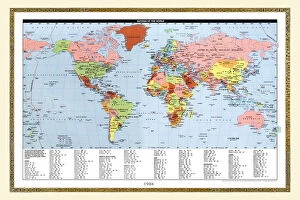 Map Of The World Collection: Old Map of the World 1988