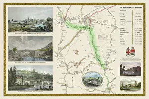 Old Railway Map of The Severn Valley Railway 1887