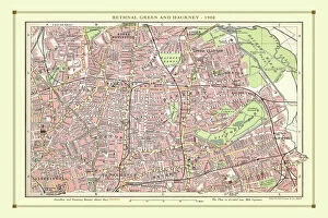 Map Of London Gallery: Old Street Map of Bethnal Green and Hackney 1908