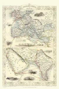 Tallis Collection: Overland Route to India 1851