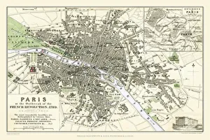 Maps of France PORTFOLIO Collection: Paris at the Outbreak of the French Revolution 1789