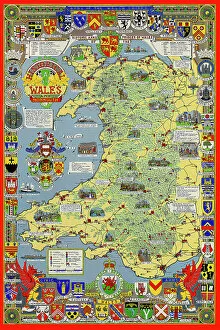 Trending: Pictorial History Map of Wales and Monmouth 1966