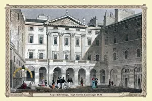 19th & 18th Century UK City Views PORTFOLIO Collection: Royal Exchange, High Street, Edinburgh 1831