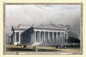 Edinburgh Gallery: The Royal Institution Edinburgh, engraved by W.Deeble 1837