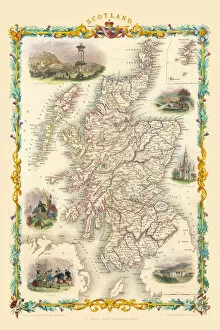 Scottish Map Gallery: Scotland 1851