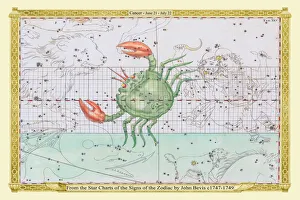 Images Dated 5th August 2022: Signs of the Zodiac in Early Color by John Bevis ÔÇô Cancer ÔÇô June 21 ÔÇô July 22
