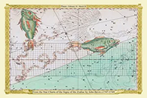 Images Dated 5th August 2022: Signs of the Zodiac in Early Color by John Bevis ÔÇô Pisces ÔÇô February 18 ÔÇô March 20