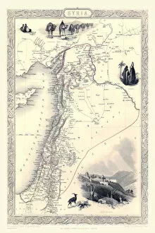 Maps of the Middle East and East Indies PORTFOLIO Collection: Syria 1851