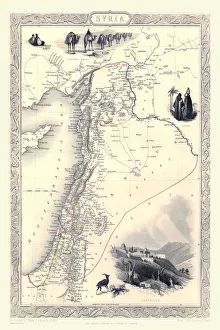 Maps of the Middle East and East Indies PORTFOLIO Collection: Syria 1851