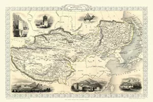 Maps of Countries in Asia PORTFOLIO Collection: Tibet, Mongolia and Manchuria 1851