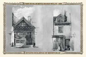 Old Birmingham View Collection: The Tripe House at Digbeth and a House on Bull Street Birmingham 1830