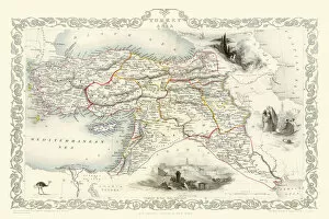 Maps of Countries in Asia PORTFOLIO Collection: Turkey in Asia 1851
