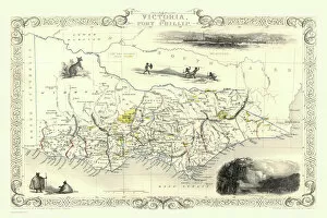 Old Maps of Australia PORTFOLIO Collection: Victoria, or Port Phillip 1851