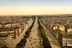 19th & 18th Century European Views PORTFOLIO Gallery: View of the Avenue Des Champs - Elysees, Paris c1890