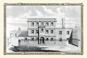Bygone Buildings Of Birmingham Gallery: View on Bennetts Hill of Whateleys Premises, Birmingham 1830