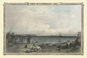Liverpool Gallery: View of Liverpool from 1843 from across the Mersey