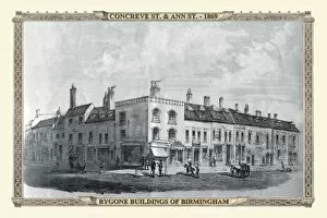 Old Birmingham View Gallery: View of Old Buildings on the corner of Concreve Street and Ann Street, Birmingham 1869