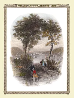 19th & 18th Century Irish Views PORTFOLIO Collection: View of Passage, County Waterford in Ireland c1840