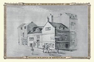Bygone Buildings Of Birmingham Collection: View on Pinfold Street and Corner of Edgbaston Street 1830