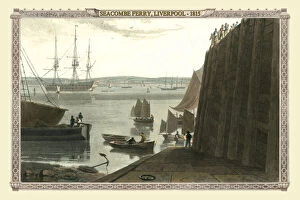 Liverpool View Gallery: View out to Seacombe Ferry, Liverpool 1815