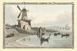 Liverpool View Gallery: View of Towns End Mill at Liverpool 1815