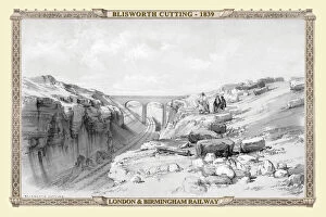 19th & 20th Century Railway Views PORTFOLIO Collection: Views on the London to Birmingham Railway - Blisworth Cutting 1839