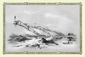Railway View Gallery: Views on the London to Birmingham Railway - Boxmoor Embankment 1837