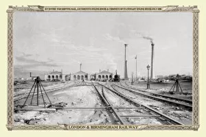 London To Birmingham Railway Gallery: Views on the London to Birmingham Railway - Locomotive Engine Houses and Chimneys 1838