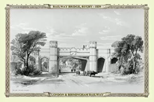 19th & 20th Century Railway Views PORTFOLIO Gallery: Views on the London to Birmingham Railway - Railway Bridge at Rugby 1839