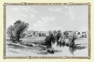 Birmingham To London Railway Collection: Views on the London to Birmingham Railway - Sherbourne Viaduct near Coventry 1839