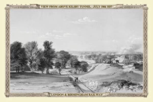 19th & 20th Century Railway Views PORTFOLIO Gallery: Views on the London to Birmingham Railway - View Above Kilsby Tunnel 1837