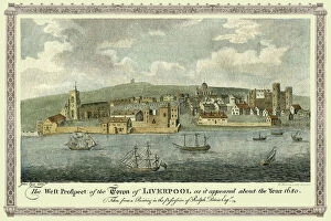 Images Dated 3rd November 2020: The West Prospect of Liverpool as it appeared about the year 1620