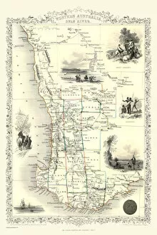 Tallis Map Collection: Western Australia and the Swan River 1851