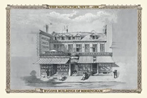 19th & 18th Century UK City Views PORTFOLIO Gallery: The Whip Manufactory on New Street, Birmingham 1830
