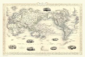 The World Gallery: The World on Mercators Projection 1851